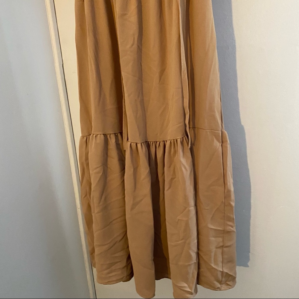 Tan Ruffle Dress - Picture 2 of 3